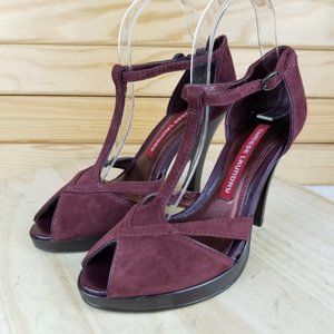 NEW Chinese Laundry NYRVANA Suede Platform High Heel T-Strap Peep Toe Sandal